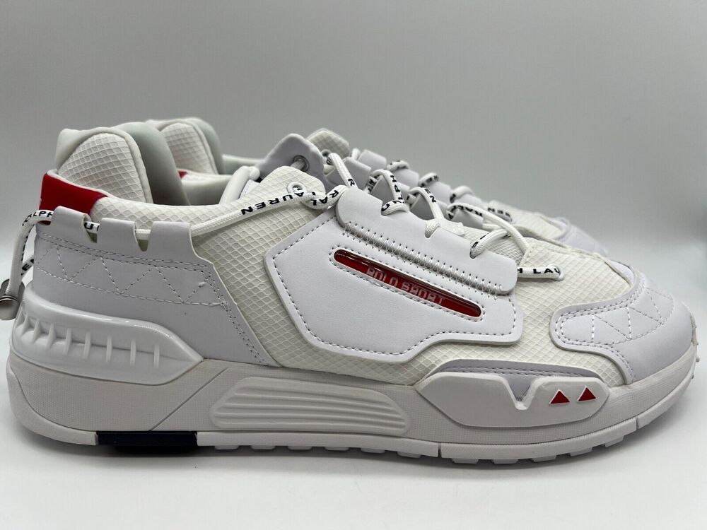 Polo Ralph Lauren Polo Sport PS200 SK LTL White Sneakers Men's Size 11.5